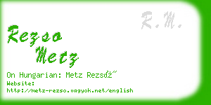 rezso metz business card